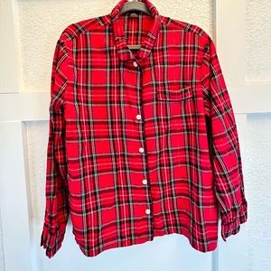 JCrew PJ top Women Plaid Medium